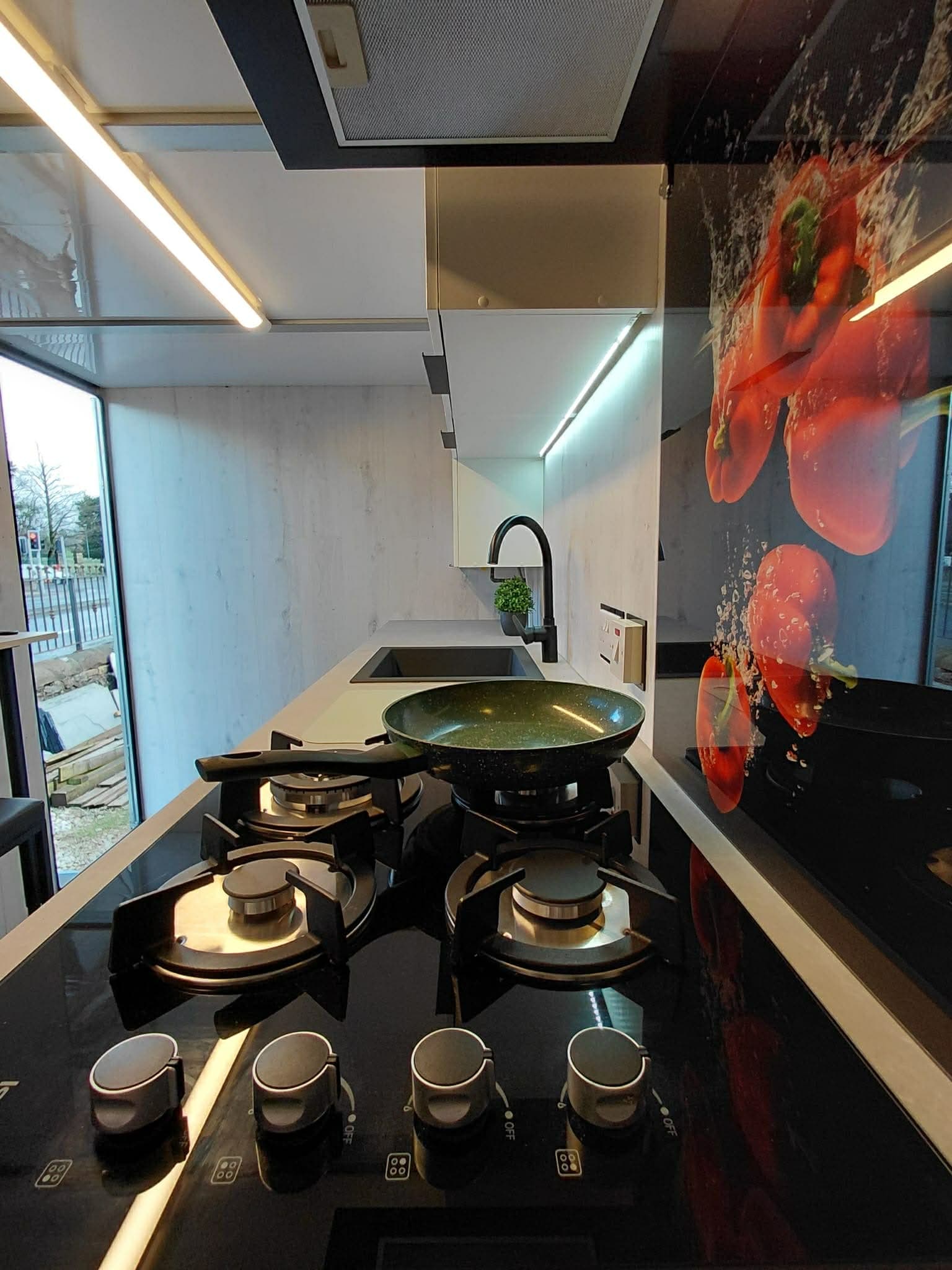 Interior of a compact kitchen